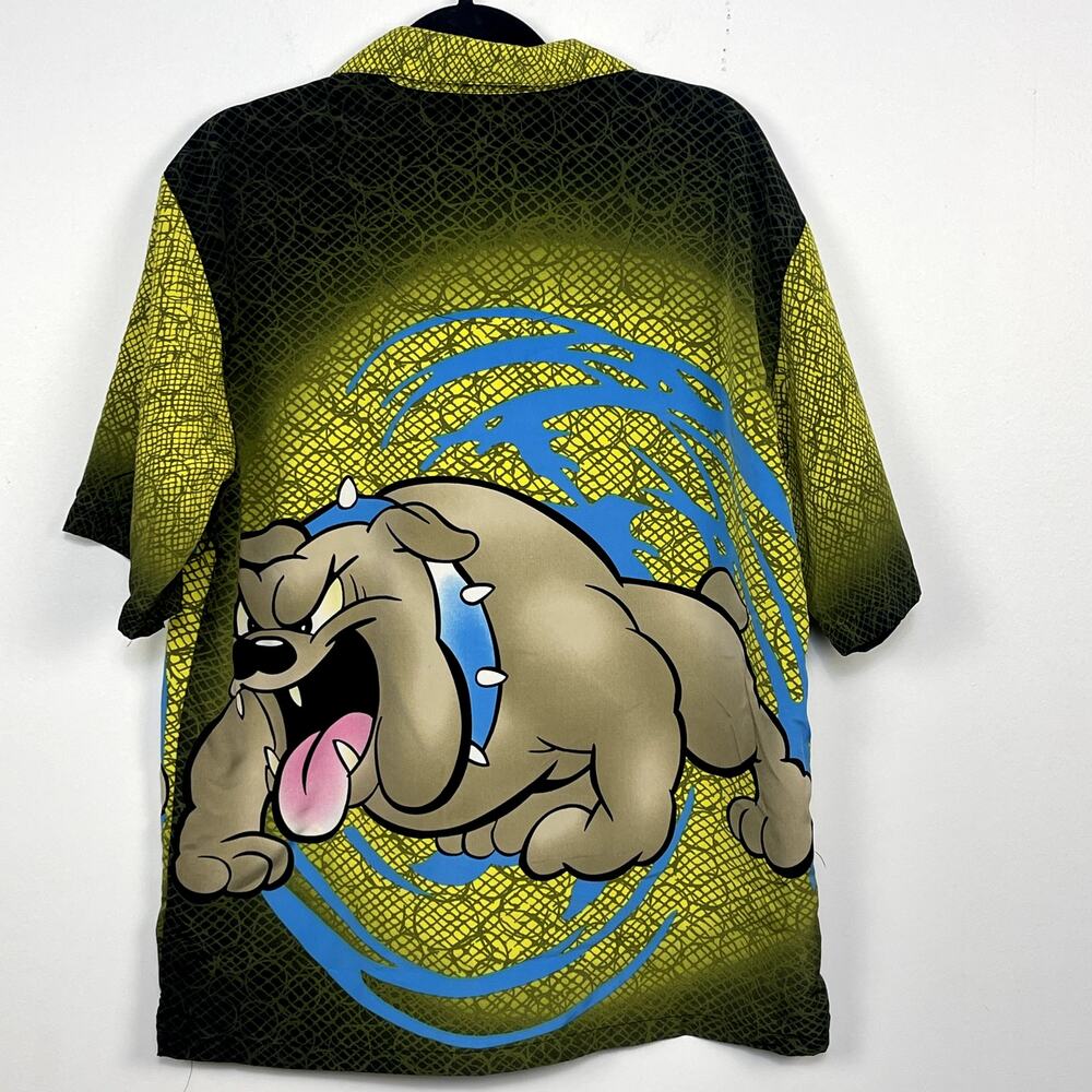 Vintage 90's K.A.D Clothing Bulldog Button Up Short Sleeve Shirt - Picture 4 of 5